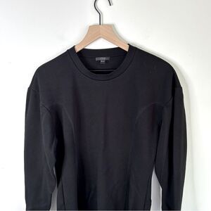 Cos Black Viscose sweatshirt dress, size Medium